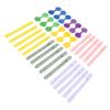  32Pcs Silicone Cable Ties and Labels Set, Reusable Wire Management Kit with 20 Cable Ties and 12 Cord , for Electronics Travel   Desk Organ