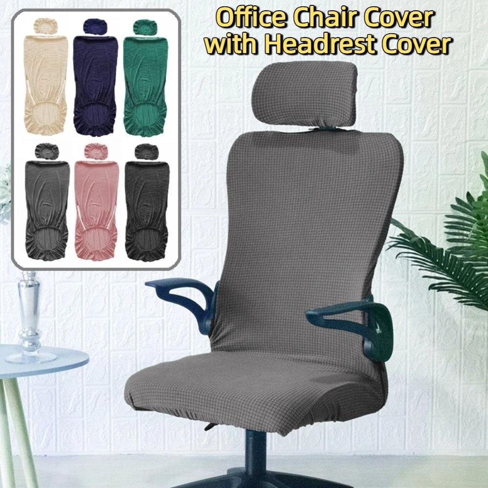 Solid Color Office Chair Cover Elastic Gaming Chair Cover Swivel Chair Cover Armchair