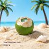 Mini Resin 3D Simulated Coconut Juice Decor 6Pcs Green Brown Accessories for DIY Handmade Gift Jewelry Making Craft