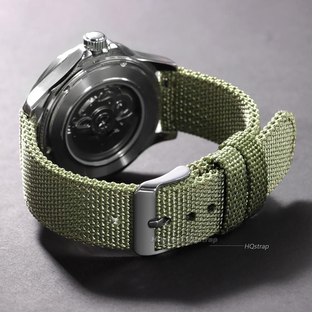 Curea de ceas din nailon țesut de 18mm 20mm 22mm 24mm Bandă sportivă pentru Seiko pentru Huawei Bandă din material textil pânză Brățară universală cu eliberare rapidă
