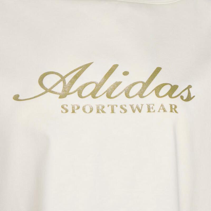 Adidas Women's Striped Drawstring Long Sleeve Top