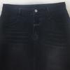 2025 High-Waisted Minimalist Denim A-Line Midi Skirt