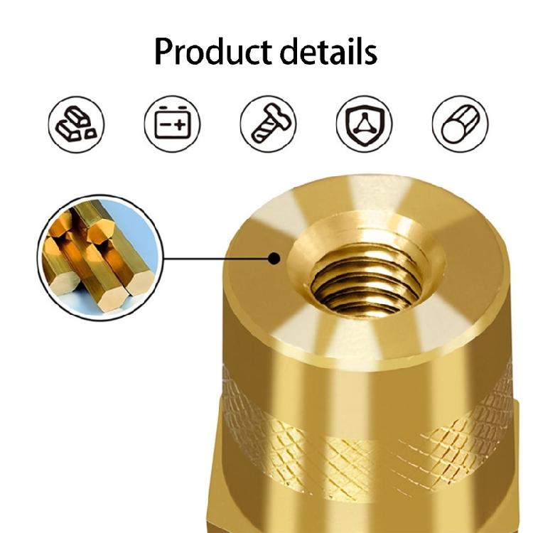 Battery Cable Terminal Pair In Copper, Positive and Negative Post Hardware with Knurled Bodies for Replacement and Routine Service
