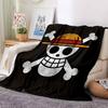 1PC One Piece Straw Hat Pirates Patterned Flannel Blanket Suitable For All Seasons For Home Decor Warmth And Comfort Gifts Holiday Present