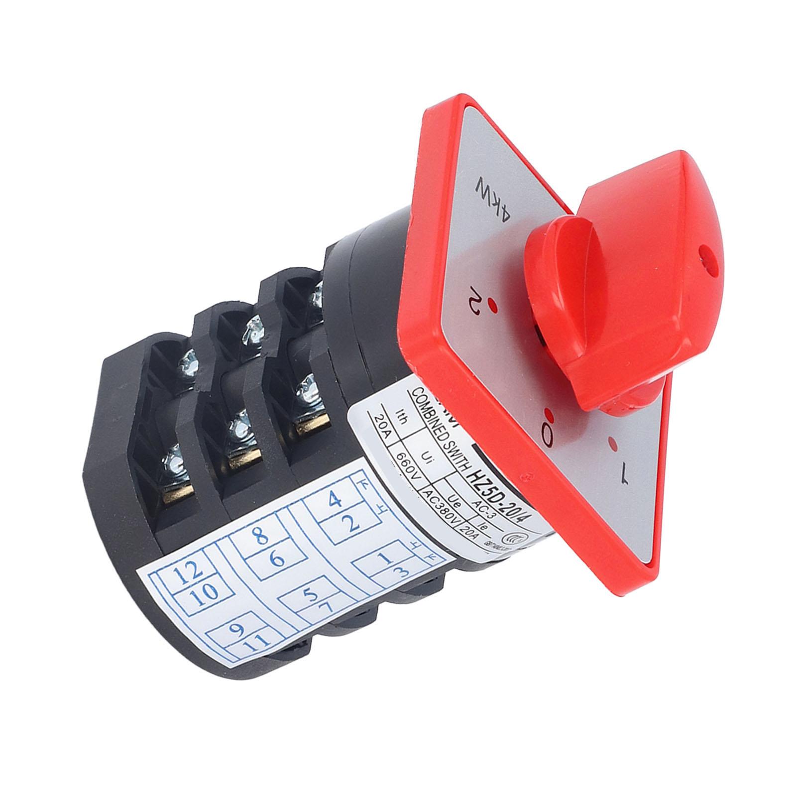 

Перемикач BERM Поворотна ручка 3 полюси 3 позиційний аксесуар для керування живленням змінного струму 380 В