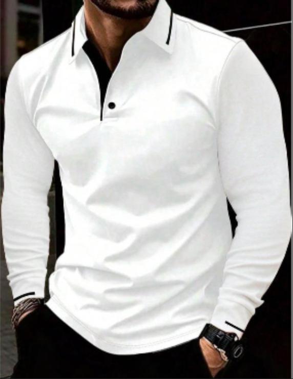 2026 New Men's Hot-selling New Long-sleeved POLO3D Digital Printing Simple Versatile Lapel Casual POLO Shirt
