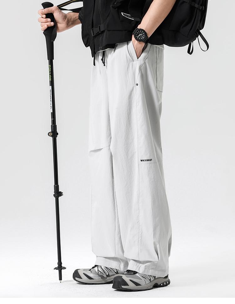 Outdoor Functional Style Summer Thin Casual Pants Men's Loose Workwear Paratrooper Pants Wide Leg Pants