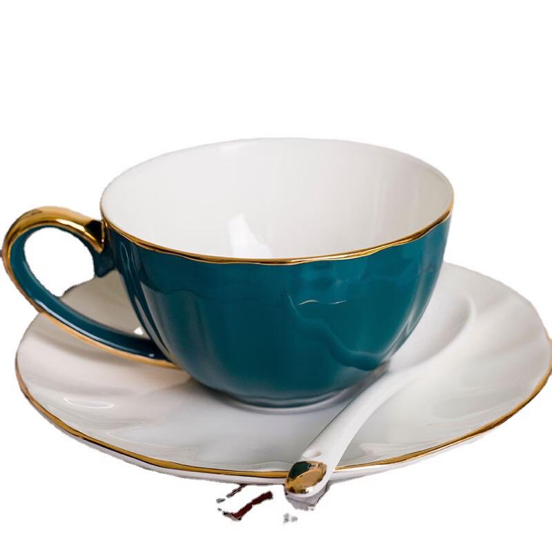 Shangqi Gold-Handle Ceramic Pumpkin Coffee Cup Set