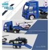 MORYTRADE Scale Blue Police Vehicle Set of 3 Trailer Toy Work Miniature Cars 1/64 Trucks, Cars, Vehicles,