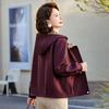Stylish Plaid Hooded Jacket for Middle-Aged Women - Age-Reducing Spring Fashion