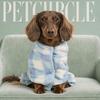 Blue White Plaid Flannel Pet Bath Towel Warm Pajamas Small Dogs Cats