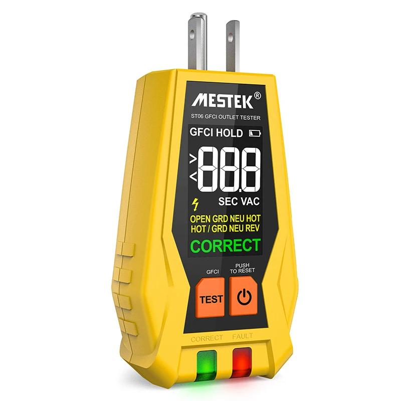 

ST06 GFCI Outlet Tester Color Screen Digital Socket Tester US Plug Electric Circuit Polarity Voltage Detector Breaker Finder US PLUG