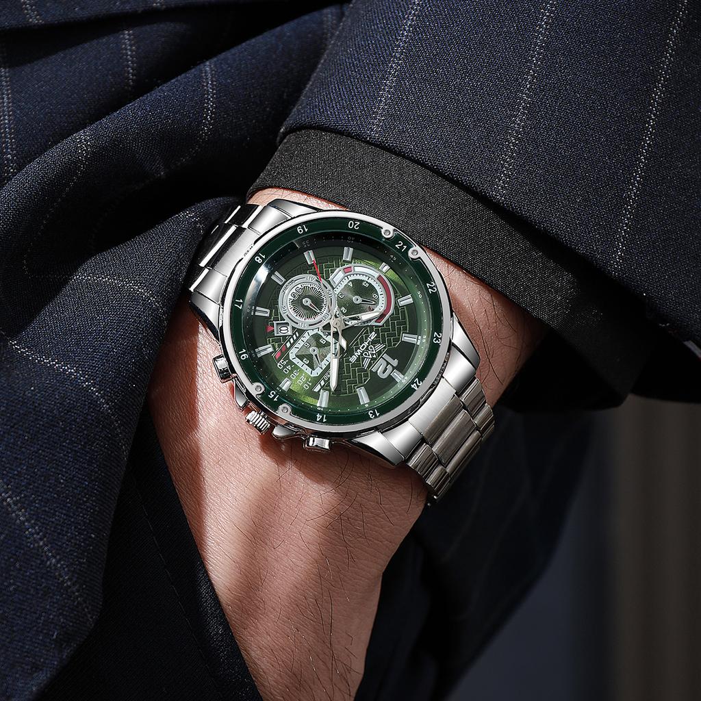 Fashion Men Quartz Wrist Luxury Classic Watches Multi functional Stainless Steel Business Casual Sport Wristwatch Clock
