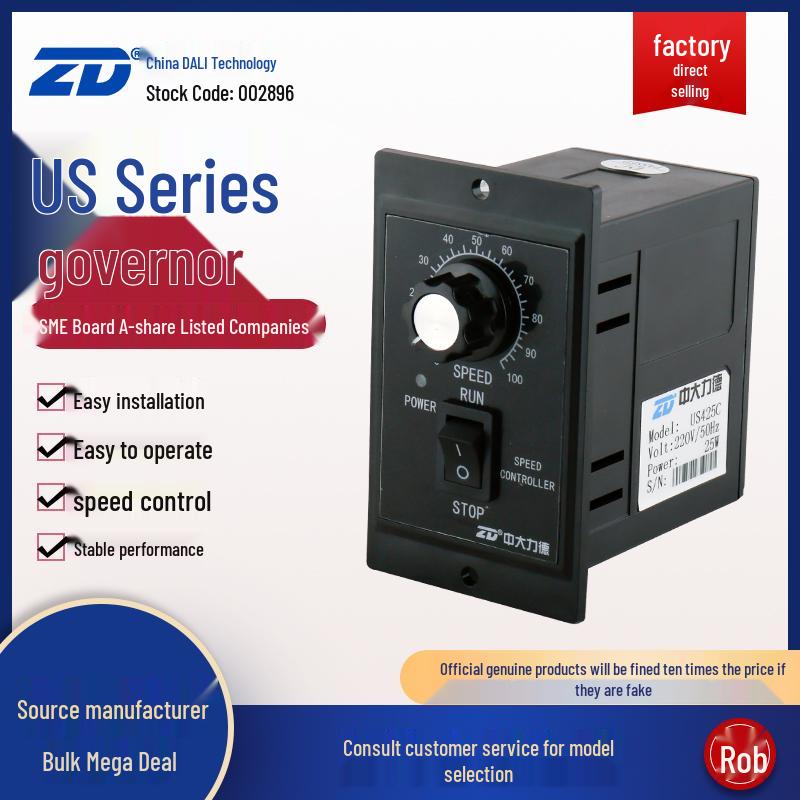 

ZD Zhongdali US Series Gear Reducer Motor Speed Controller 220V AC 60 6W 110V
