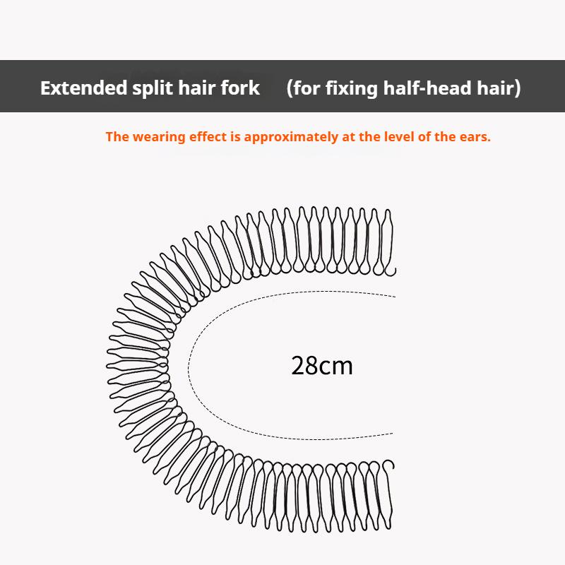 Haarkamm zum Kämmen des Hinterkopfes, Haarordnungswerkzeug, Haarbrötchen fixiert, Unsichtbare kleine Klammer, Haarspange