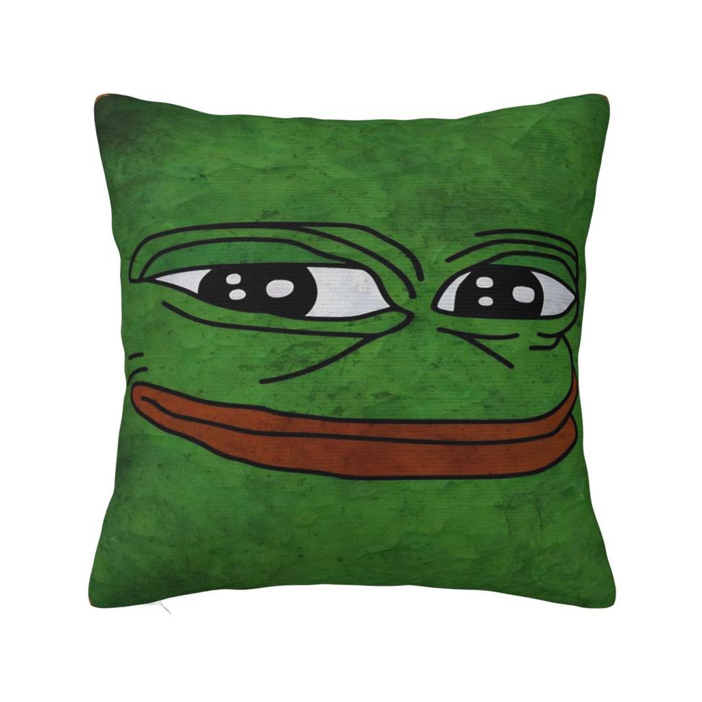 Sad P-Pepe Frog Meme Pillow Case Vintage Pillow Cover Soft Custom Diy Cushion Cover Pillowcases For Living Room Chair