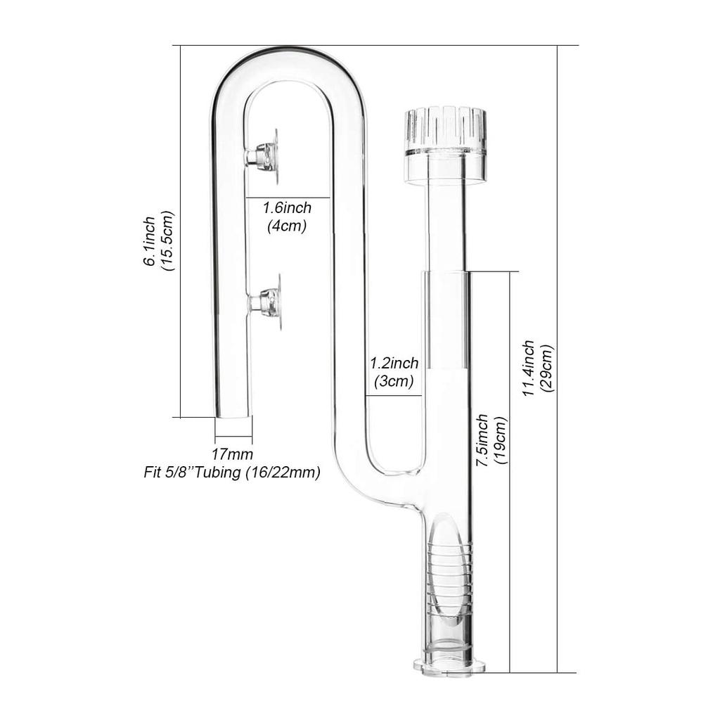 Aquarium Filtration Pipes Clear Glass Lily Pipe Surface Skimmer Inflow Pipes For Aquatic Filtration System Overseas Shipping