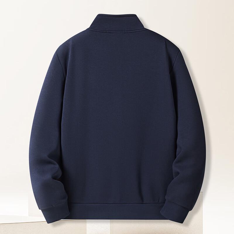 MONTAGUT Men's Stand Collar Windproof Full-Zip Sweatshirt