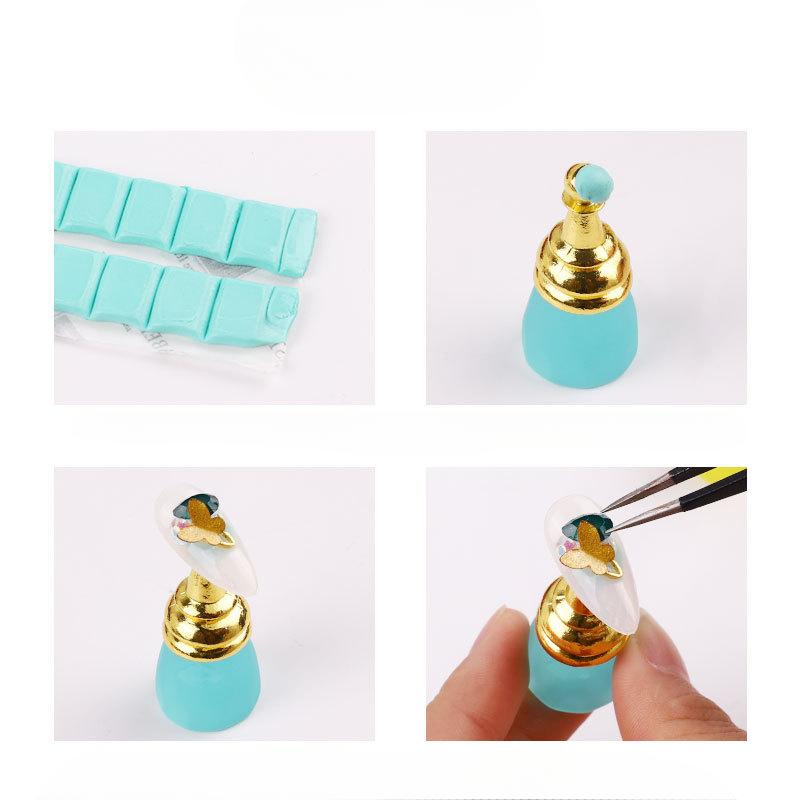 Nail Art Tool Set Nail Base Nail Piece Holder Practice Supplies Japanese Symphony Crystal Gem Practice Rack