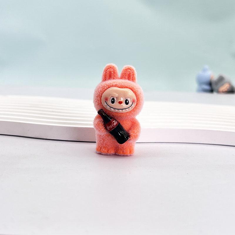 

Брелок из смолы в виде кролика с бутылкой колы: Трендовая игрушка-сюрприз, сделай сам, ювелирный аксессуар оранжевый