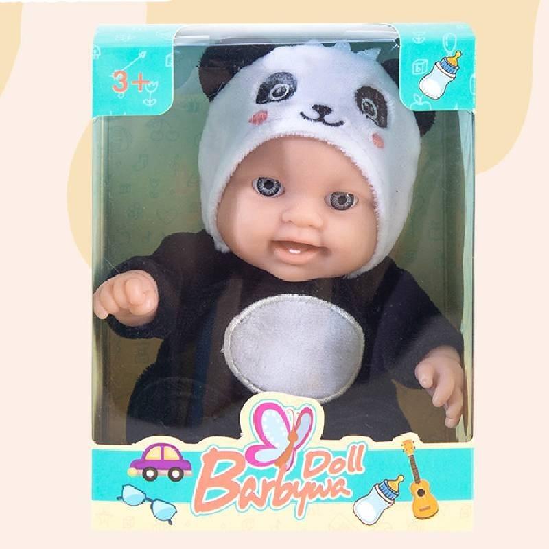 Adorable 8-inch Plush Reborn Doll Panda Realistic Baby Toy Birthday Gift For Girls