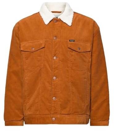 Přechodová bunda Wrangler Antifit Sherpa Jacke koženě hnědá