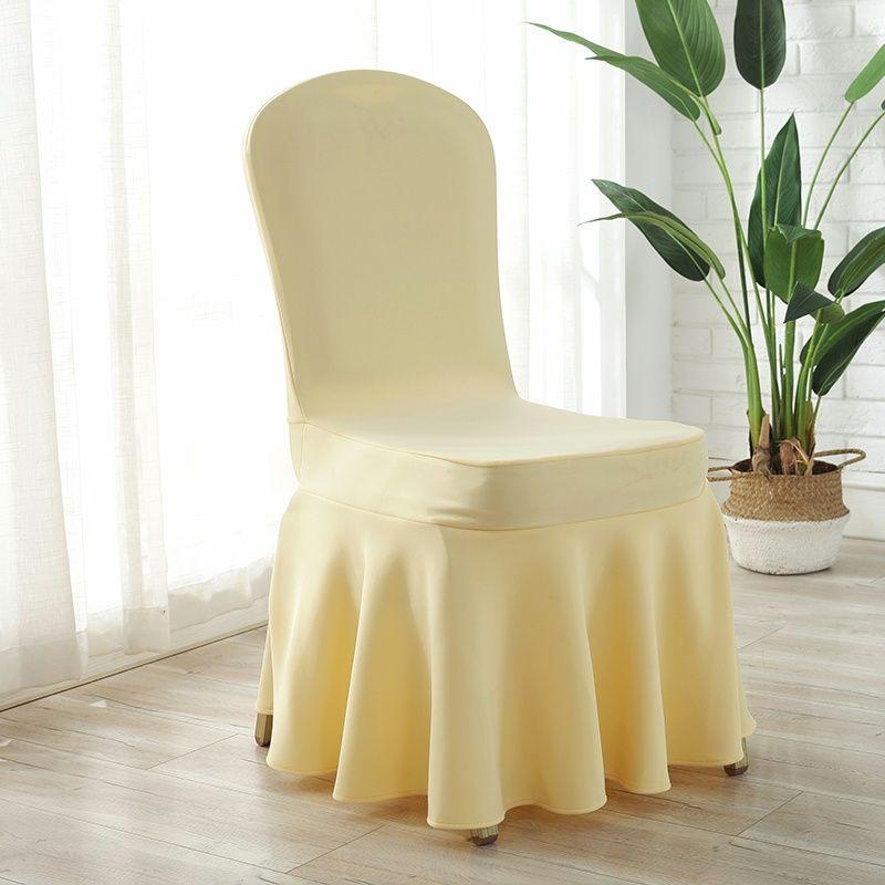 Sun Skirt Elastic Air Layer Chair Cover, Thickened Universal Chair Cover, Hotel Wedding Banquet Chair Cover