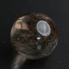 Smoky Rutilated Quartz Round Ball Sphere 40mm Ball 87g Gold Needle Crystal Money Luck Work Luck Power Stone Amulet [Eigado]