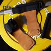 1 Pair Weight Lifting Wrist Strap Double Layer Cowhide Weightlifting Gym Gloves with Palm Pad Elastic Deadlifting Grip