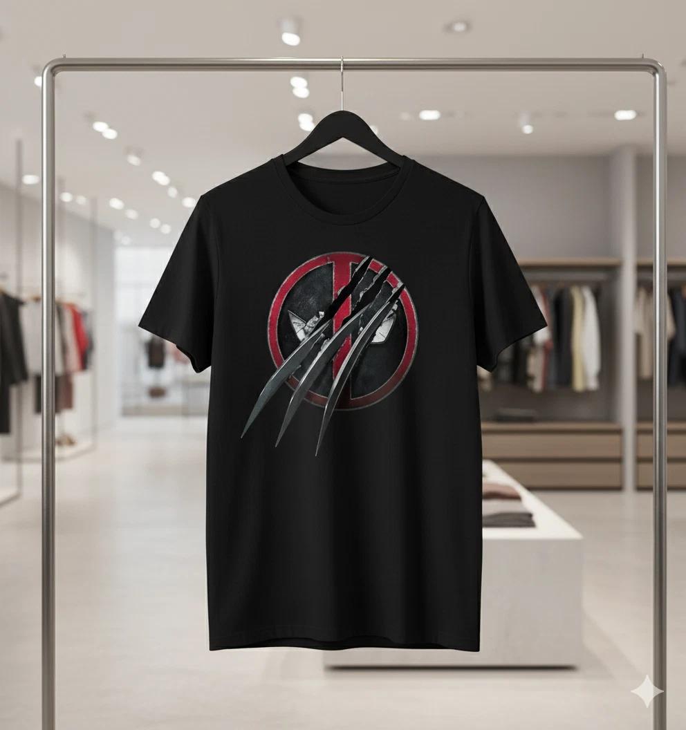 Unisex Adult Casual Graphic Metal Claw Slash Symbol Graphic T Shirt... M