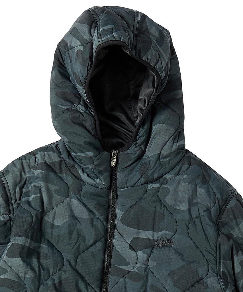Travel Camo Light Quilted Jacket Green