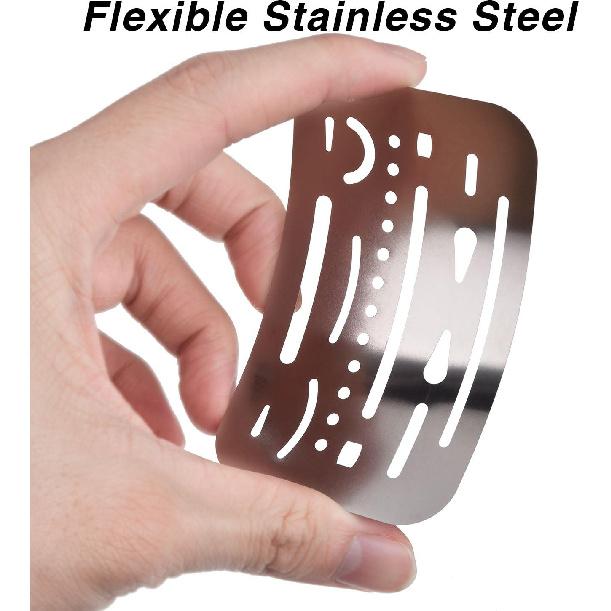 3 Pieces Eraser Shield Eraser Template Drafting Metal Erasing Shield Stainless Steel for Drawing Drafting Tool Artists