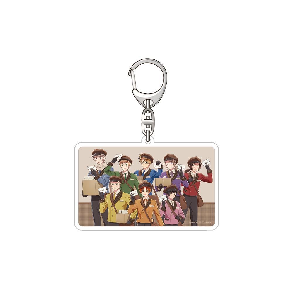 

Hetalia: Axis Powers Italy Germany Japan America England France Russia China Official HD Acrylic Keychain Bag pendant Fans Gifts 6 cm