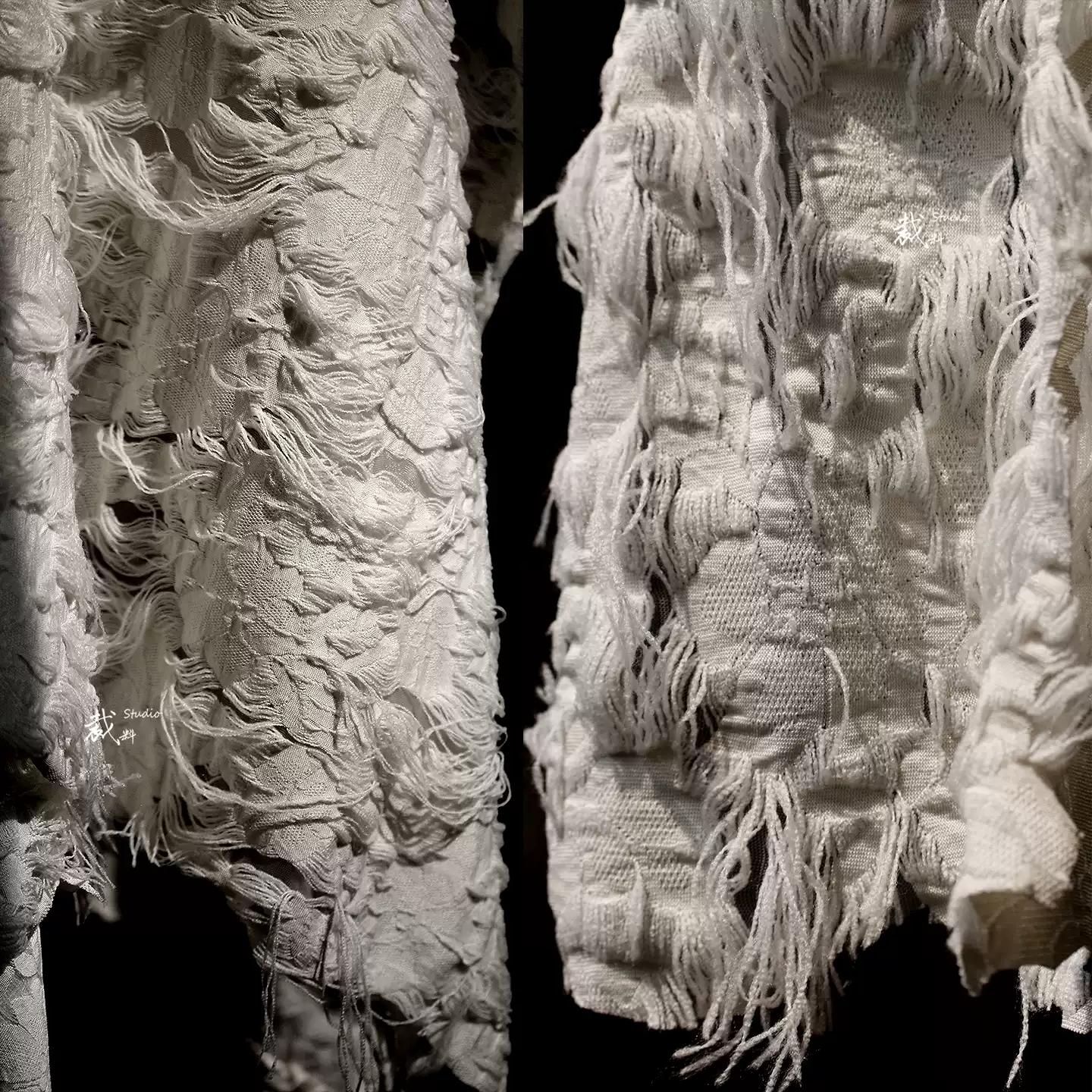 1yard Off White Ripped Crack Tassel