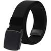 [LionVII] Men's Belt, Stretchable, Workwear Belt, Durable, Adjustable, Unisex, Casual, Grade S, GI Belt, Plastic Buckle, Stretchable Material (Black)