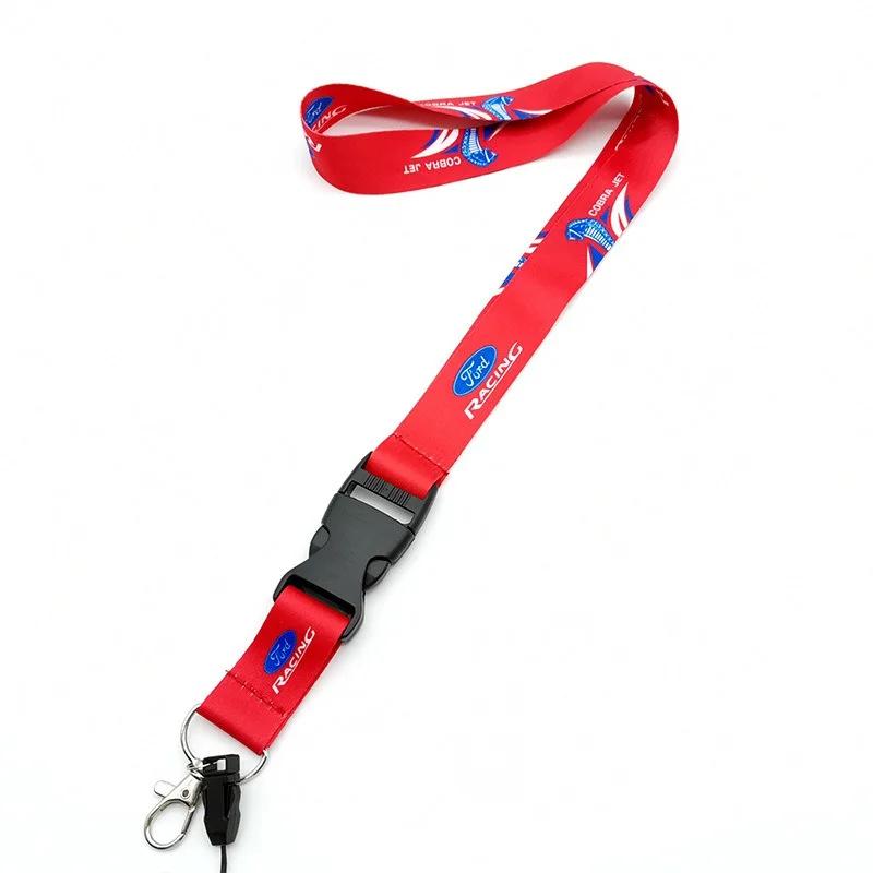 AAAMP1 Nylon Car Keychain Neck Straps Key Lanyard Auto Accessories For Ford Fiesta Mondeo Fusion Explorer Escape Shelby Edge Kuga