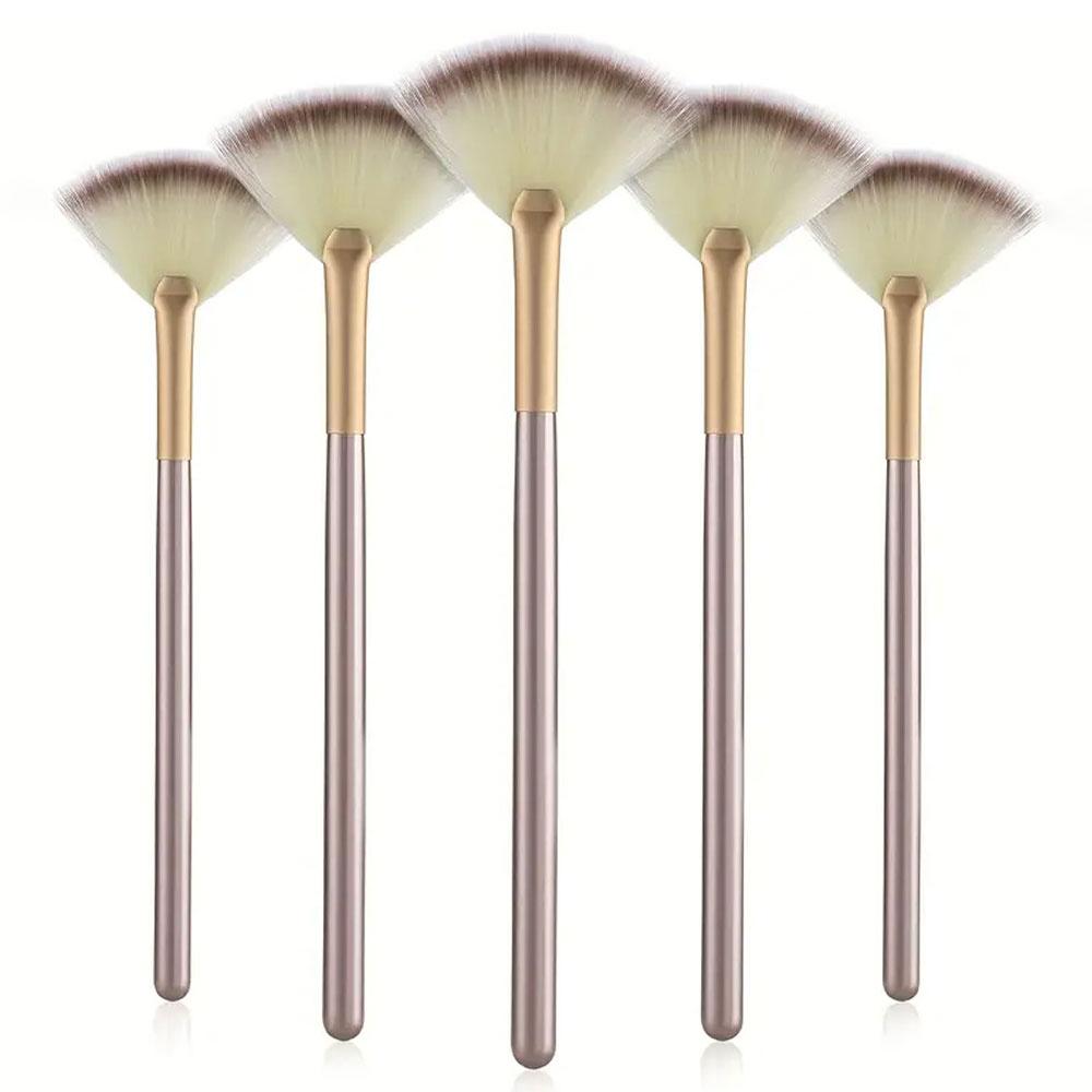 1/3/5/9Pcs Slim Soft Facial Fan Brush,Makeup Cosmetic Multi Use,Mask Brush Makeup Brush Tool Set
