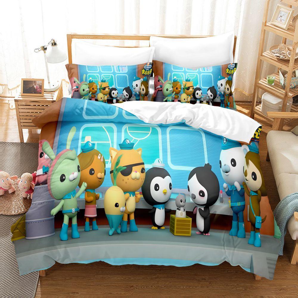 Octonauts Bedding Set Single Twin Full Queen King Size Bed Set Aldult Kid Bedroom Duvetcover Sets 3D Print Anime Octonauts