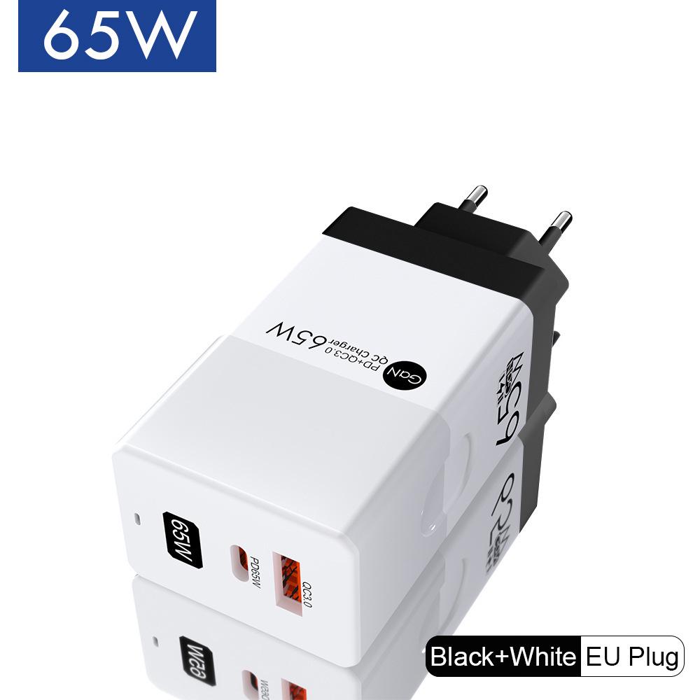 PD 65W GaN Fast Charger with QC3.0 for Phones & Tablets - European Standard
