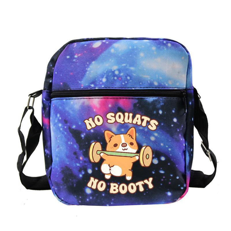 New student fashion shoulder bag personalized printing children's portable multifunctional messenger bag