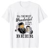 It's The Most Wonderful Time for A Beer Men's T-shirt Women T Shirt Santa Y2K Harajuku Top Female Y2k Clothe Beer Lovers Men Tee