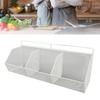 3 Grids Hanging Basket Wall Mount Slanted Opening Metal Wire Storage   for Kitchen Bathroom Laundry Room