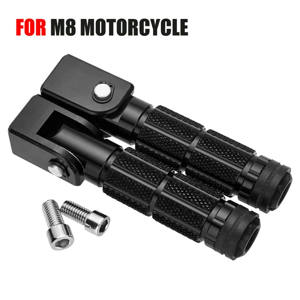 Universal M8 Rear Footrests Foot Peg 90 Degree Fixed Folding Passenger Pedal