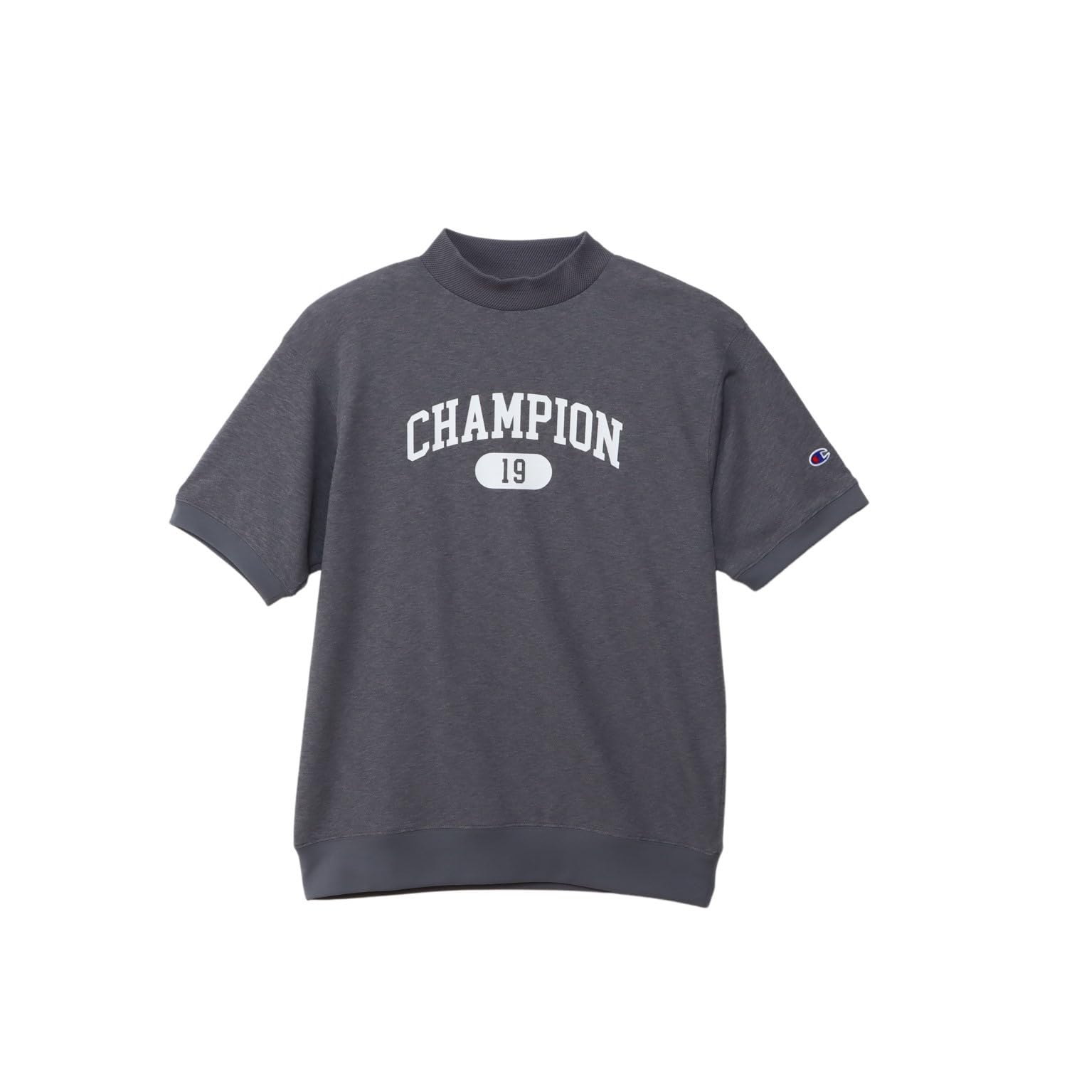 

Short Sleeve Short Quick UV Graphic Rubber SHORT SLEEVE MOCK NECK SHIRT Charcoal [Champion] T-Shirt, Sleeve, Drying, Protection, Logo, Print, C3-BG304 деревне вугілля