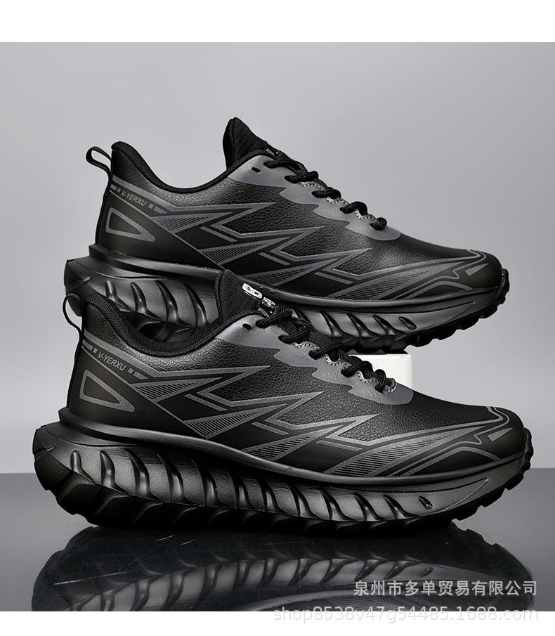 

Leather ultra-light sports shoes, cushioning training running shoes, new comfortable platform casual shoes 36 чёрный