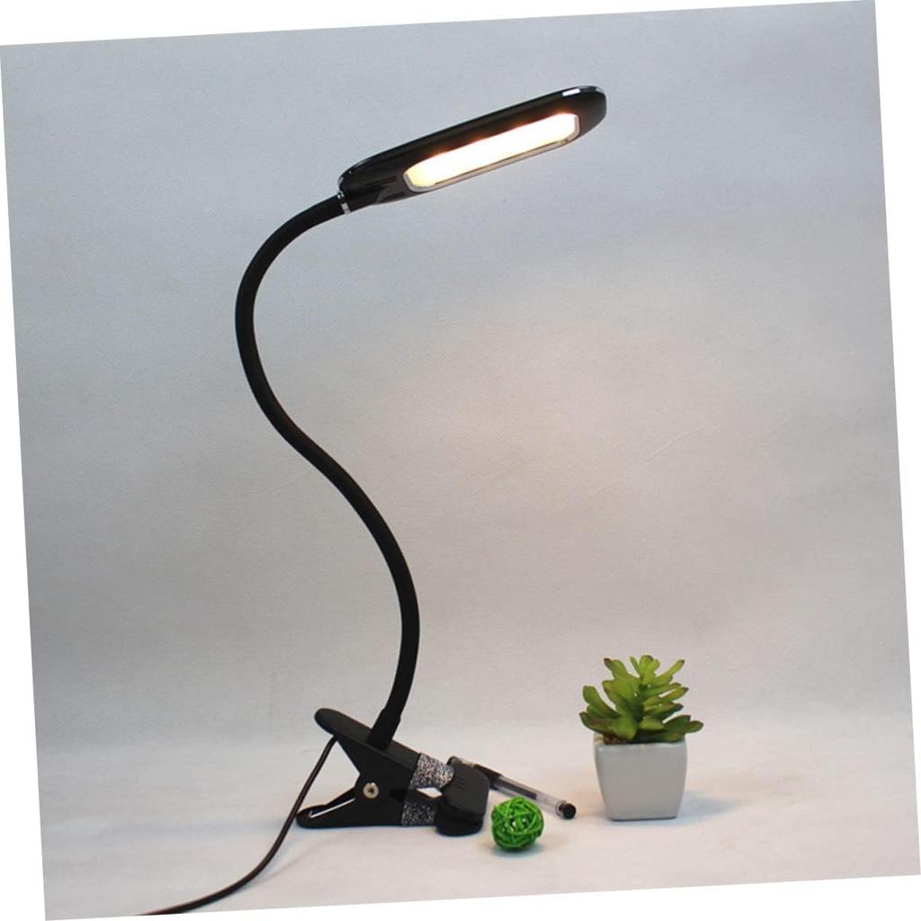 Homoyoyo Clip-on Lamp Led Book Light 3 Brightness Levels Flexible for Bed Reading Travel