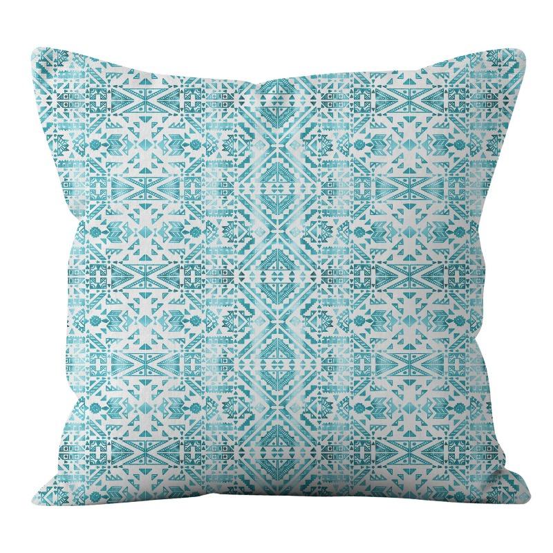 New American Patterned Geometric Linen Pillowcase Home Sofa Pillowcase