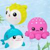Sea Animal Dog Toy Latex Squeaky Octopus Dog Chew Toy Floating Shark Puffer Fish Toy for Dogs Fetch Game