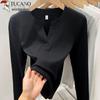 Woodpecker Women's Slim Fit V-Neck Long Sleeve Base Layer Top
