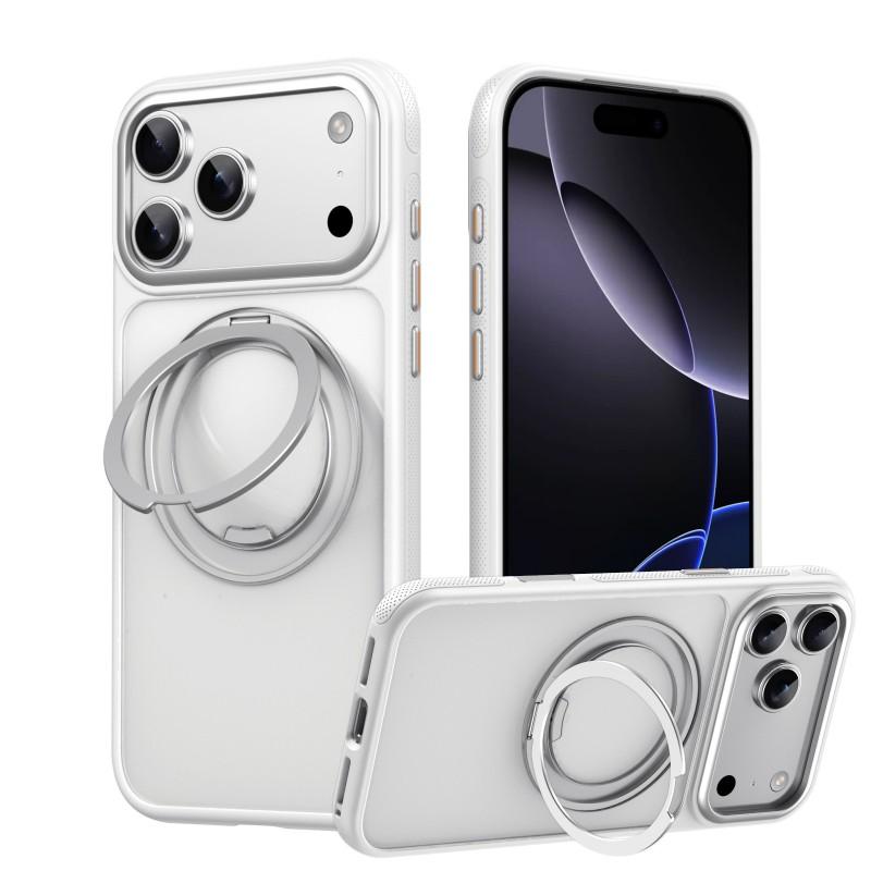 Magnetic Rotating Kickstand Phone Case IPhone 17 Pro Max 16 15 14 13 Series TPU Full Coverage Anti-Scratch